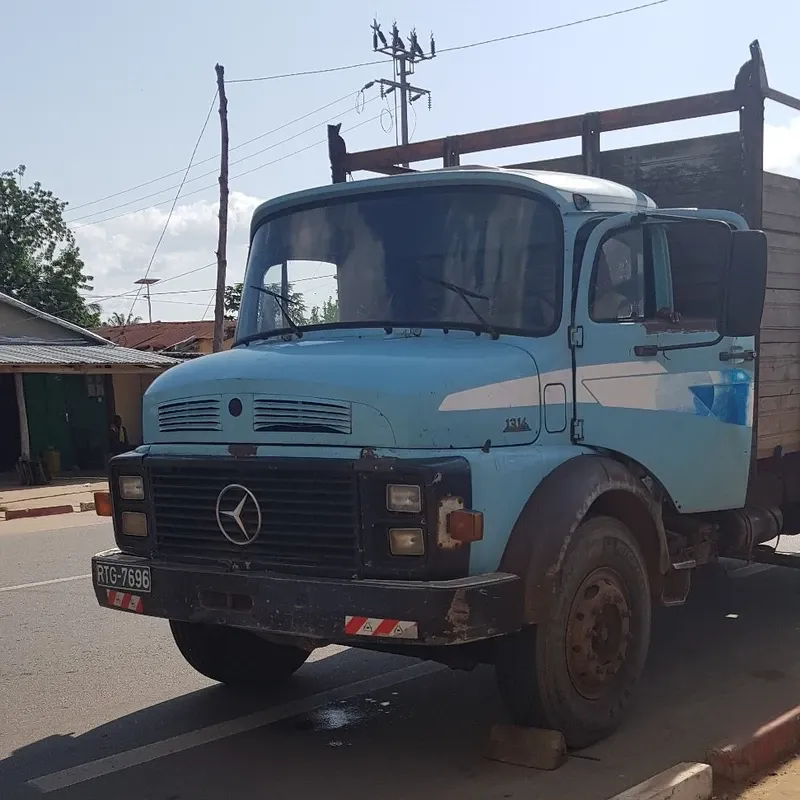 Many vintage trucks are still in service here, quality made in Germany