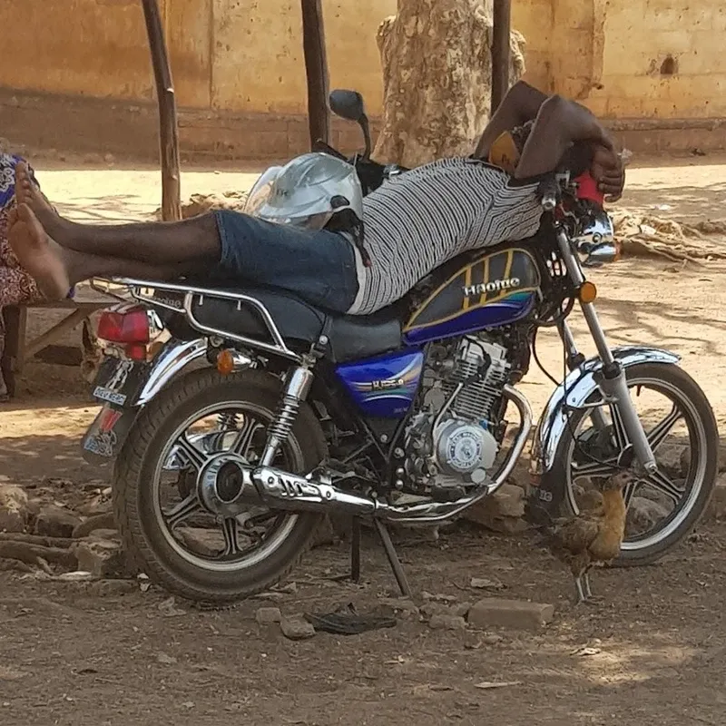 A nap on the moto