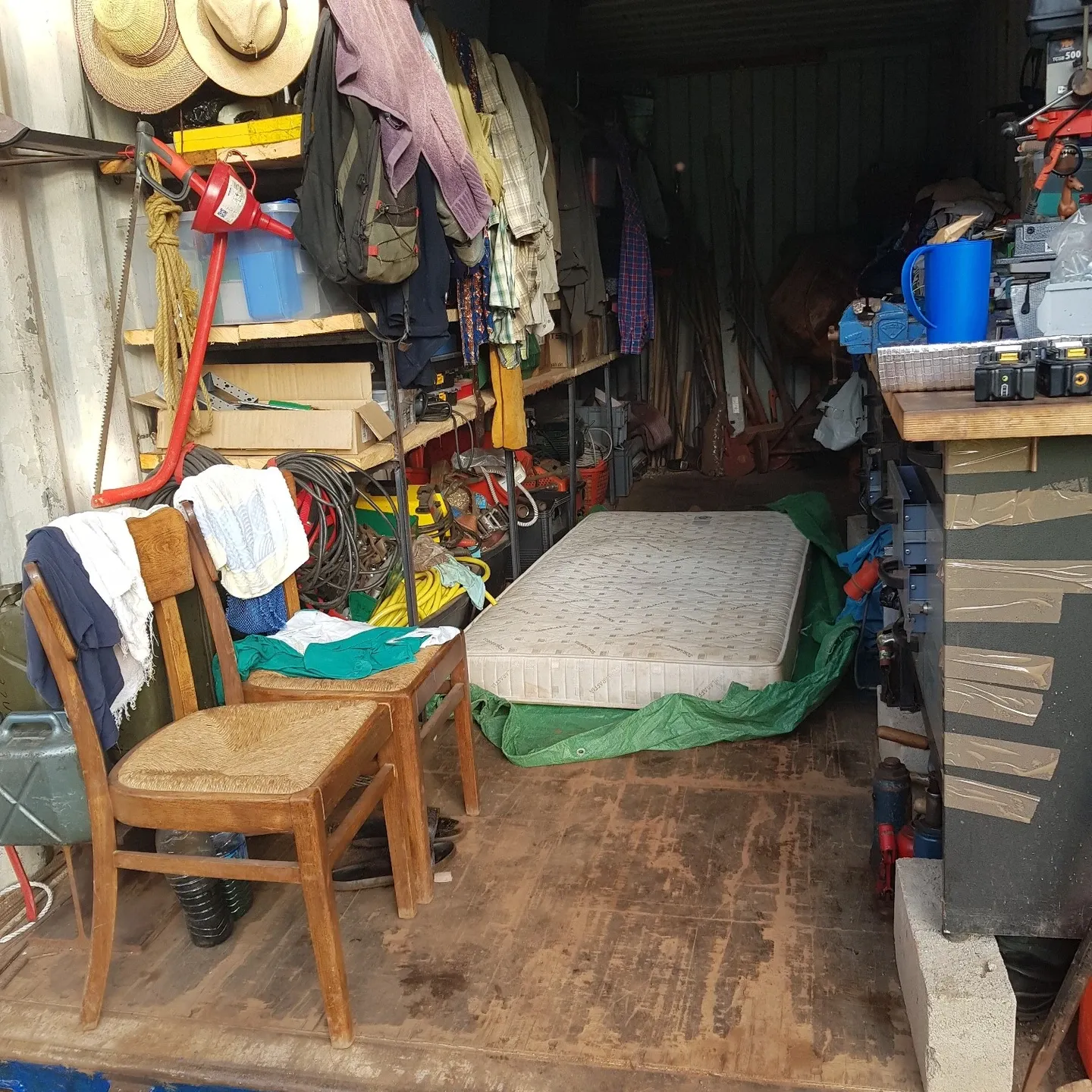 This is my bedroom in the small container