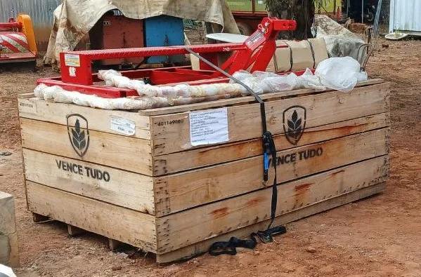 The long-awaited seed drill from Brazil has finally arrived