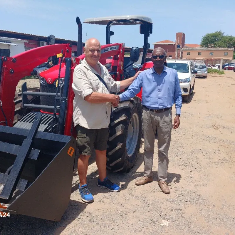 I had never seen a tractor with a front loader in Togo, and the seller did not know such a thing either