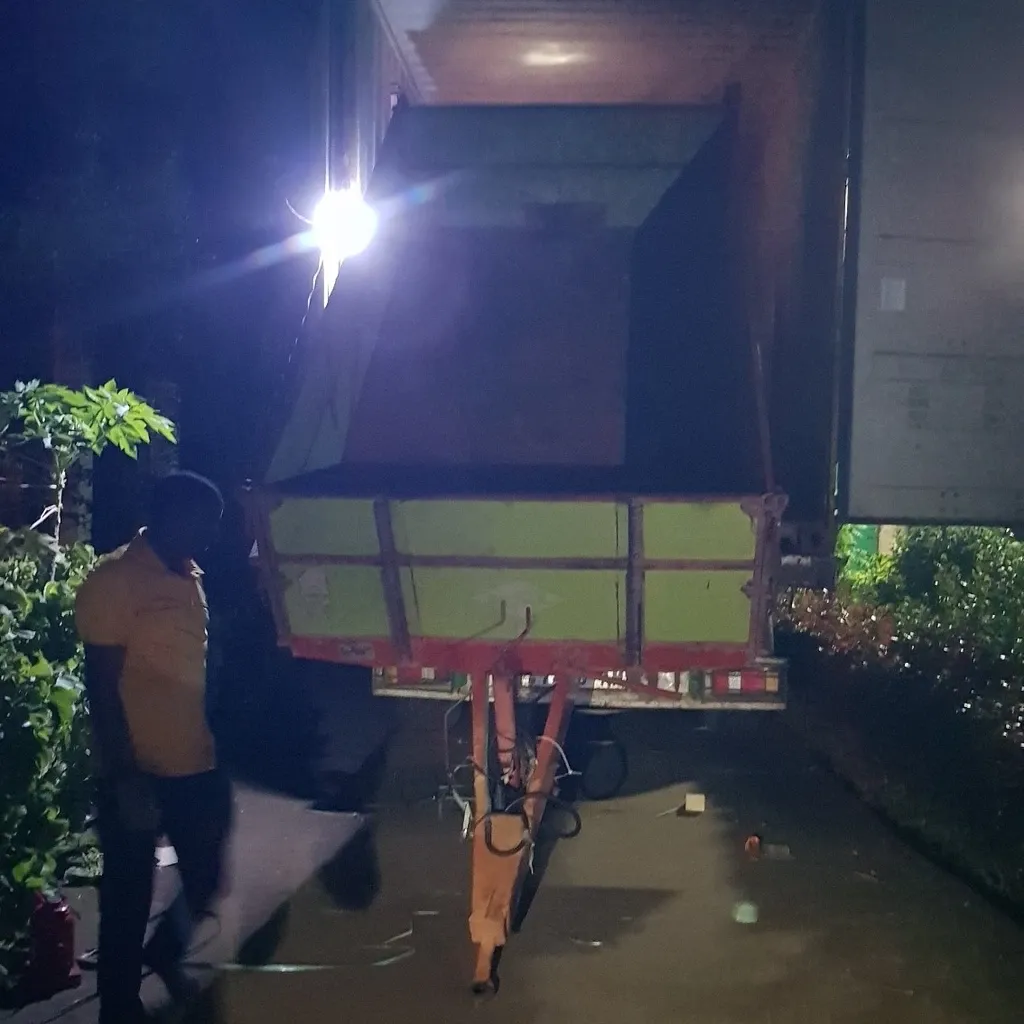 The biggest challenge was unloading the tipper trailer